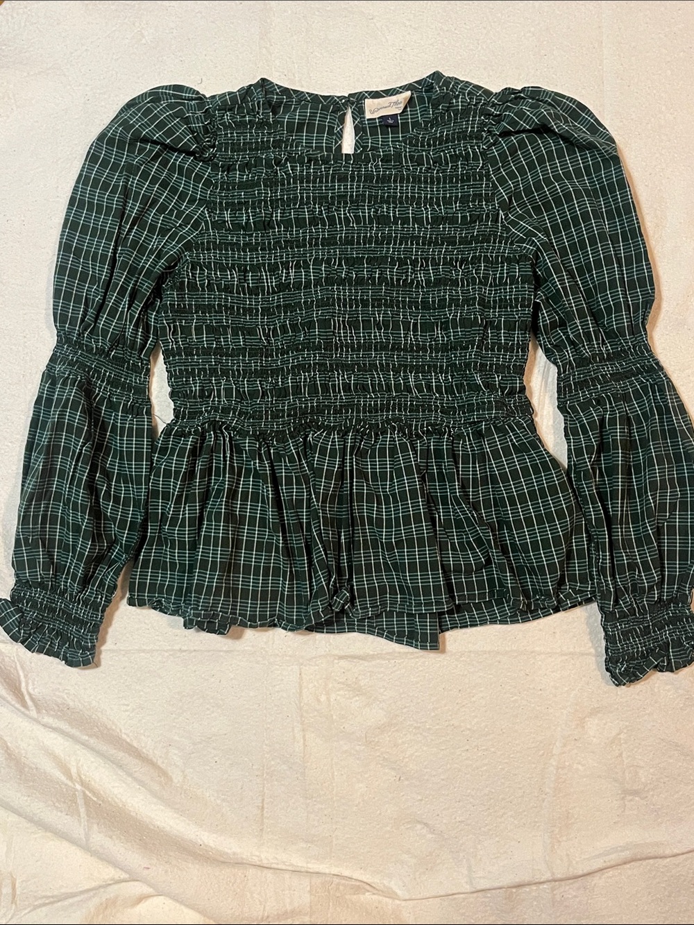 Long Sleeve Green Blouse